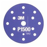 3M™ Hookit™ pružnýBrusný Disc Pad opěrný talíř 270J, 150 mm, 17 otvorů, P1500, PN34805