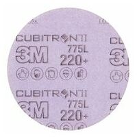 3M™ Cubitron™ II Hookit™ filmskive 775L, 125 mm, 220+, uperforeret