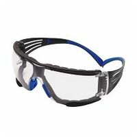 3M™ SecureFit™ 400 Occhiali di protezione, montatura blu/grigia, schiuma, trattamento anti-appannamento/rivestimento antigraffio Scotchgard™ (K&N), lenti trasparenti, SF401SGAF-BLU-F-EU, 20/confezione