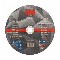 3M™ Silver Cut-Off Wheel, T41, 230 mm x 3 mm x 22.23 mm, PN51806