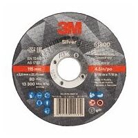 3M™ Disc de tăiere argintiu, T42, 115 mm x 2,5 mm x 22,23 mm