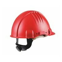 3M™ High Heat Helmet, Ratchet, Dielectric 440v, Leather Sweatband, Red, G3501M–RD