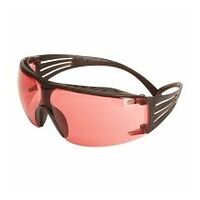 3M™ SecureFit™ 400X Safety Glasses, Black/Black frame, Scotchgard™ Anti-Fog (K&N), Vermillion Lens, SF422XSGAF-BLK-EU