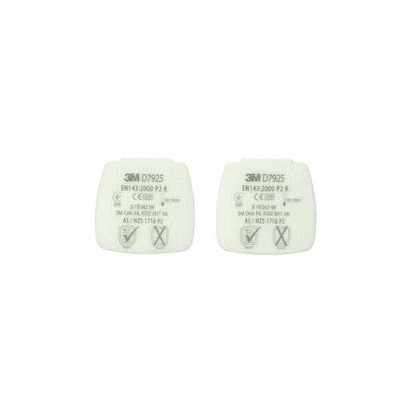 Set di filtri antiparticelle intercambiabili, 20 paia, Filtro: P2R