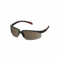3M™ Solus™ 2000 Schutzbrille, grau/rote Bügel, Scotchgard™ Anti-Beschlag Beschichtung (K&N), graue Scheibe, winkelverstellbar, S2002SGAF-RED-EU