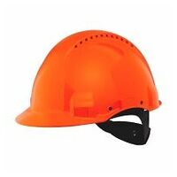 3M™ G3000 Casco de seguridad G30NUO en color naranja, ventilado, con uvicator, carraca y banda de sudoración sintética