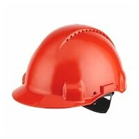 3M™ G3000 Safety Helmet, Uvicator, Ratchet, Ventilated, Red, G3000NUV-RD