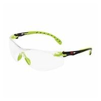 3M™ Solus™ sikkerhedsbriller, grøn/sort stel, Scotchgard™ antidug-belægning, klare linser, S1201SGAF-EU