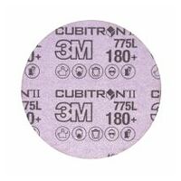 3M™ Cubitron™ II Hookit™ filmskive 775L, 125 mm, 180+, uperforeret