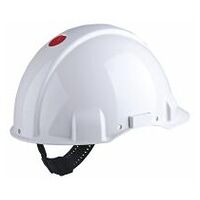 3M™ casco, Uvicator, con arnés de ruleta, sin ventilación, dieléctrico de 440 V, con banda antisudor de plástico, blanco, G3001NUV-VI