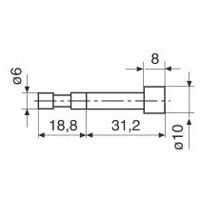 Touche de mesure cylindrique, Diamètre: 10mm