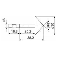TOUCHE DE MESURE SPHERIQUE, Diamètre: 30mm
