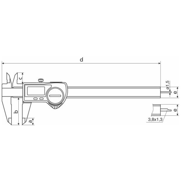 Digital caliper IP67 with data output
