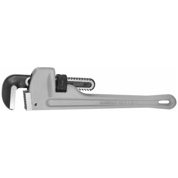 Pipe wrench for one-handed operation,with aluminium handle  2 in