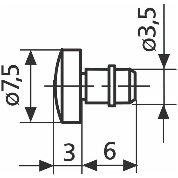 Vnitřní měřicí nástavec kulový ⌀ 7,5 mm, 1 kus