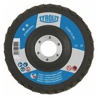 Rondelle de blocage TYROLIT TWIN FLAP 115x22.23mm 27A coudée ZAZA40Q acier / inox