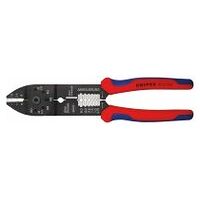 Crimping Pliers with multi-component grips black lacquered 230 mm
