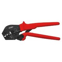 Crimping Pliers for two-hand operation with non-slip plastic coating burnished 250 mm