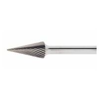 LUKAS Fresa HFM forma de cono puntiagudo para acero inoxidable/acero 3x7 mm vástago 3 mm Dentado 3