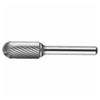 LUKAS Fresa HFC forma redonda de rodillo para acero inoxidable/acero 8x20 mm vástago 6 mm Dentado 3