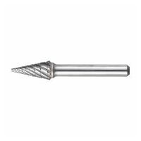 LUKAS Fresa HFM forma de cono puntiagudo para acero inoxidable/acero 12x25 mm vástago 6 mm Dentado Z42