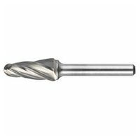 LUKAS Fresa HFL forma de cono redondo para aluminio 12x25 mm vástago 6 mm Dentado 9