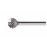 LUKAS HSS MF kugleformet miniaturefræser til rustfrit stål/stål 7x6,7 mm skaft 3 mm / skåret 5