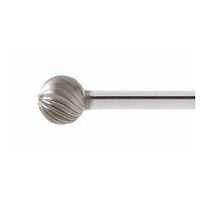 LUKAS HSS MF gömb alakú miniatűr maró rozsdamentes acélhoz/acélhoz 8x7,7 mm-es szár 3 mm / vágás 5