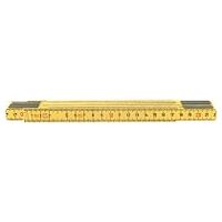Dřevěný skládací metr žlutý  2 m