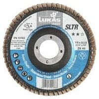LUKAS SLTR disc lamelar universal cu lamelă Ø 115 mm zirconiu alumină granulație 40 / bombat