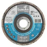 LUKAS V2 Power universal lamellar flap disc Ø 125 mm zirconia alumina (with active abrasive surface layer) grain 40 flat