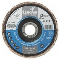 LUKAS V2 Power disc lamelar lamelar universal cu clapetă Ø 230 mm zirconiu alumină granulație 40 / plat