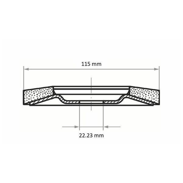 Fächerschleifscheibe V4 Master, (ZA) Glasgewebeteller, schräg für Stahl und INOX ⌀ 115 mm