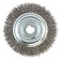 LUKAS BKSW universal conical brush 100x12 mm for straight grinder crimped