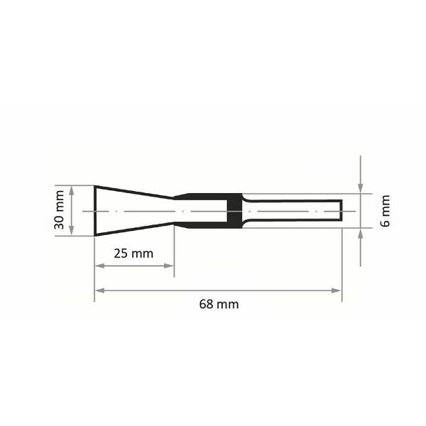 LUKAS Pinsel-Drahtbürste BPVW für Edelstahl 30x25 mm für