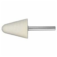 LUKAS mola per lucidare P3KE forma a cono con punta arrotondata 30x40 mm gambo 6 mm feltro per pasta per lucidare