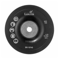 LUKAS Plato de apoyo STF para discos de fibra Ø 125 mm con rosca M14 para amoladora angular