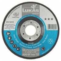 LUKAS T27 disc de rectificat pentru oțel inoxidabil 125x7 mm centru adâncit / pentru polizor unghiular / A24U-BF