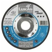 Discul de rectificat LUKAS T27 pentru oțel inoxidabil 125x2 mm centru adâncit / pentru polizor unghiular / A36V-BF