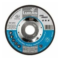 LUKAS T27 disc de șlefuit pentru oțel inoxidabil 115x2 mm centru adâncit / pentru polizor unghiular / A36V-BF