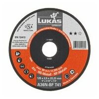 LUKAS T41 disc de tăiere pentru aluminiu 125x1 mm drept / pentru polizor unghiular / A60N-BF
