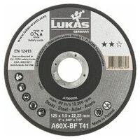 LUKAS T41 disc de tăiere pentru oțel 125x1 mm drept / pentru polizor unghiular / A60X-BF