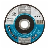 Disc de tăiere LUKAS T41 pentru oțel inoxidabil 115x1 mm drept / pentru polizor unghiular / A60Z-BF