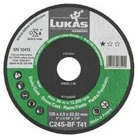 LUKAS T42 disc de tăiere pentru piatră 115x2,5 mm centru adâncit / pentru polizor unghiular / C24S-BF