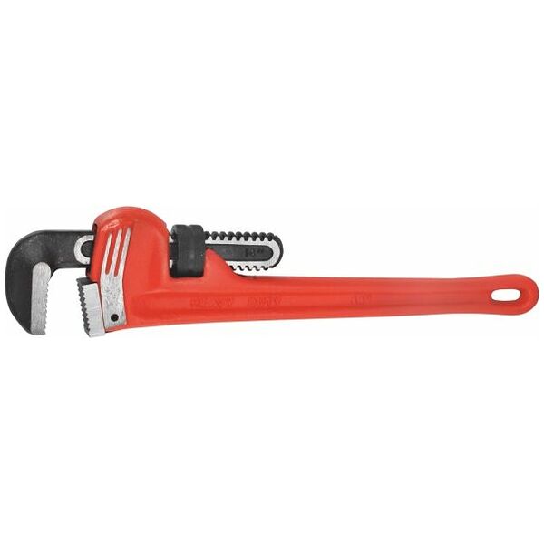 Pipe wrench for one-handed operation,with cast iron handle  1.1/2 in