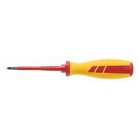 Electrician’s screwdriver for Pozidriv fully insulated