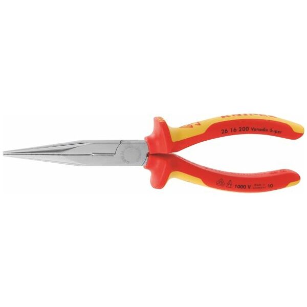 Snipe nose pliers, straight VDE insulated
