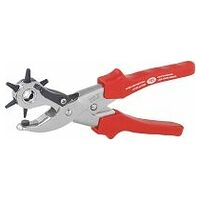 Compound action revolving punch pliers