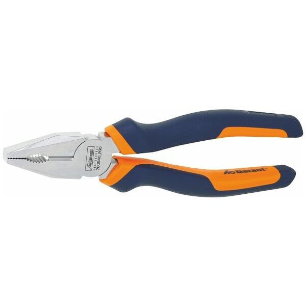 Combination pliers chrome-plated, with 2-component grips 200 mm GARANT