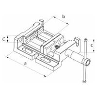 Manual vice for drilling machines